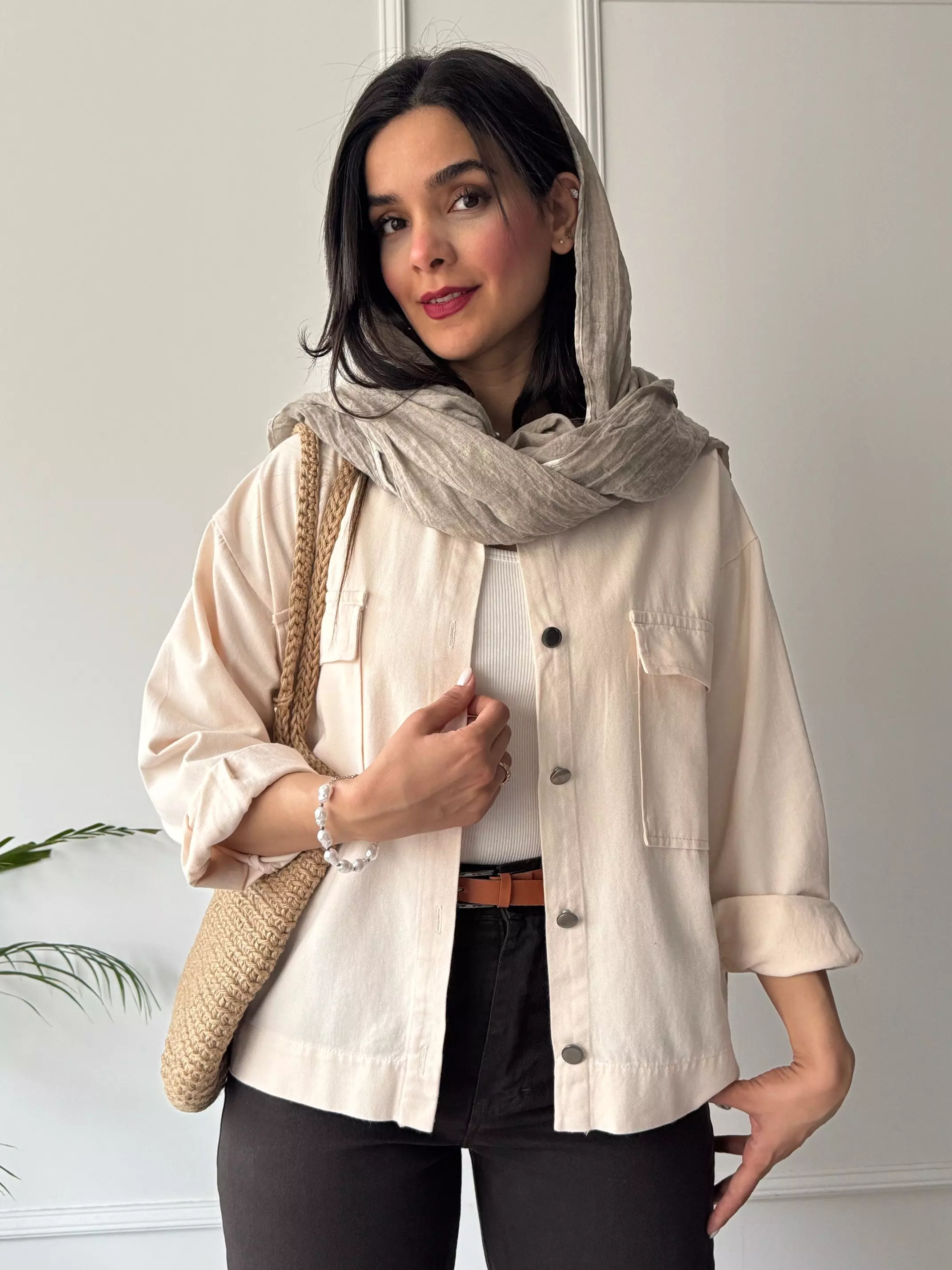 مانتو کتان یاسمین
